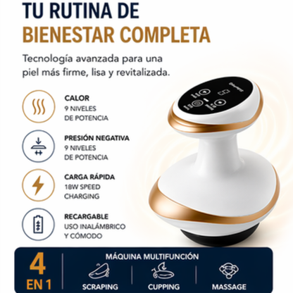 CelluVance potente masajeador anticelulítico con vacumterapia