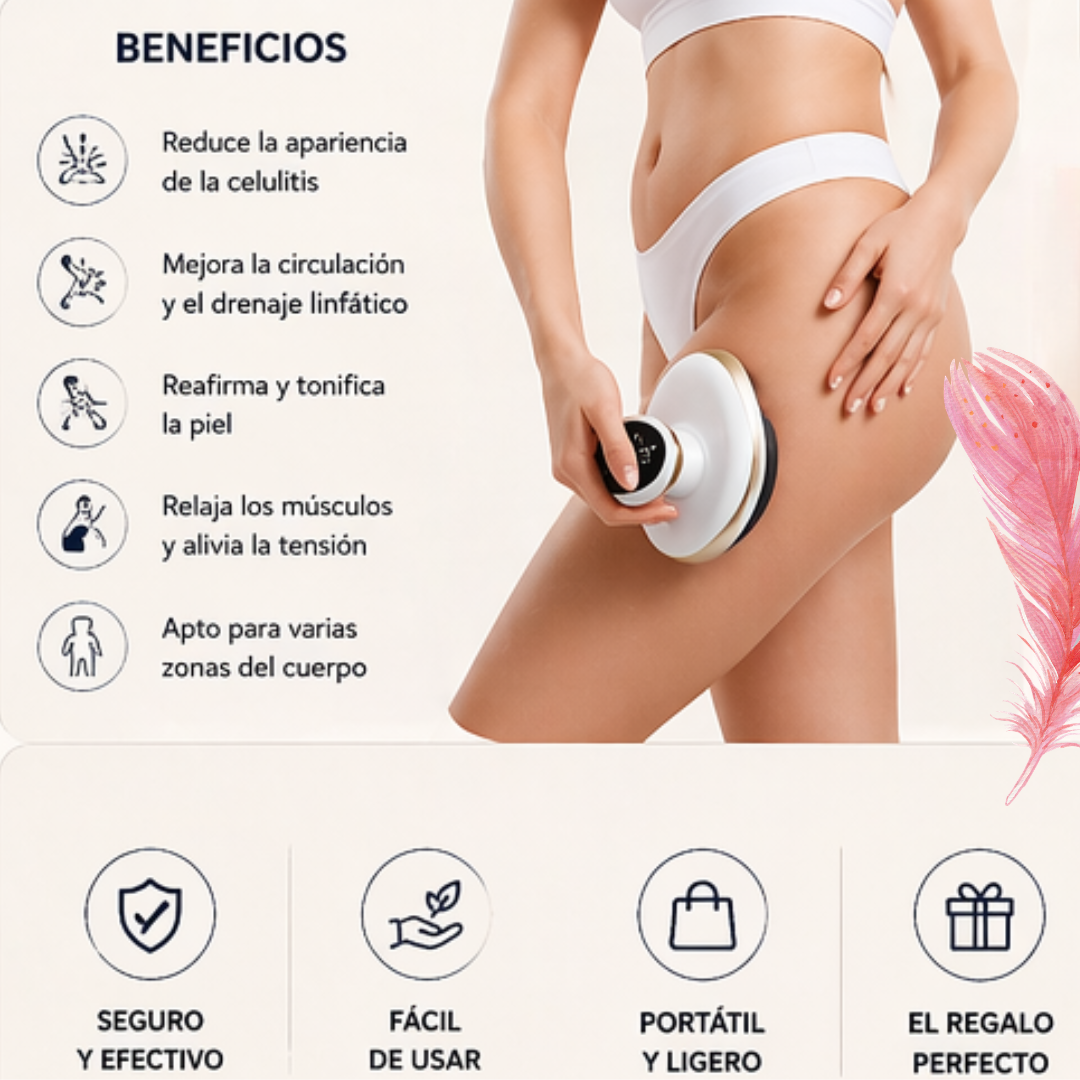 CelluVance potente masajeador anticelulítico con vacumterapia